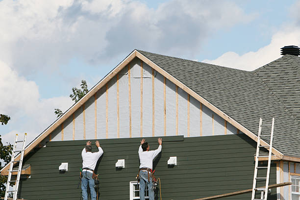 Professional Siding technician working in Madison, IL